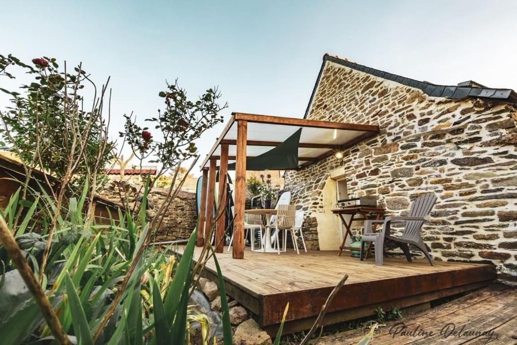 Ty Ar Mor Maison De La Mer, A 40 M De La Plage Saint-Michel-en-Greve Экстерьер фото